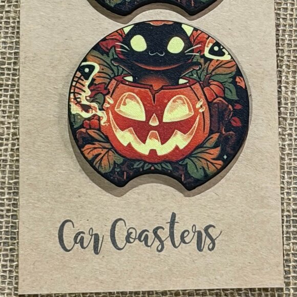 Spooky Cat Car Coaster - Picture 3 of 3